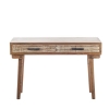Artekko Attari Καφέ Κονσόλα από Ξύλο Teak με 2 Συρτάρια (118x40x79)cm Artekko 720-1253-LAP