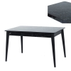 Artekko Lotus Τραπέζι Eπεκτεινόμενο MDF με Plexiglass Εφέ Μαύρο Μάρμαρο (130+30x80x75)cm Artekko 783-0017