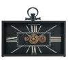 Artekko Clock Μαύρο Μεταλλικό Επιτραπέζιο Ρολόι με Μηχανισμό (45x8x33)cm Artekko 78665-DS