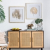 Artekko Botanicial Πίνακας με Φύλλα Ξύλο Γυαλί Χρυσό (56x3x56)cm Σετ/2 Artekko 83433-SA