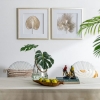 Artekko Botanicial Πίνακας με Φύλλα Ξύλο Γυαλί Χρυσό (56x3x56)cm Σετ/2 Artekko 83433-SA