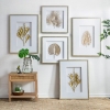 Artekko Botanicial Πίνακας με Φύλλα Ξύλο Γυαλί Χρυσό (56x3x56)cm Σετ/2 Artekko 83433-SA
