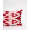 Διακοσμητική Μαξιλαροθήκη Αργαλειού Boho Ikat 35x60cm Κόκκινο Pennie 212043-01