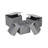 Καλάθι αποθήκευσης Polyester γκρι 22X22X18cm Plastona 06.8412518003