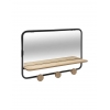 Καθρέπτης με ράφι και 3 κρεμάστρες 55X12X36 cm Plastona 07.181214