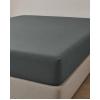 Microsilk Μονόχρωμο Σεντόνι με Λάστιχο Oscar 6 Αποχρώσεις Διπλή (140x200+40cm) Ανθρακί Pennie 072231-15