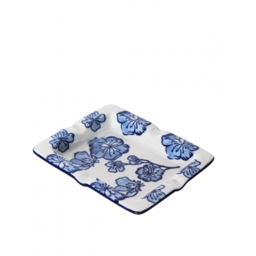 Σταχτοδοχείο blue porc.flower 13x10,5cm