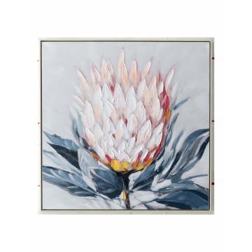 Πίνακας  χειρ.ζωγραφ.με ξυλινο πλαίσιο,"Flower" 80x80cm