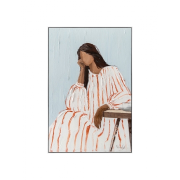 Πίνακας  χειρ.ζωγραφ.με ξυλινο πλαίσιο,"Woman" 60x90cm