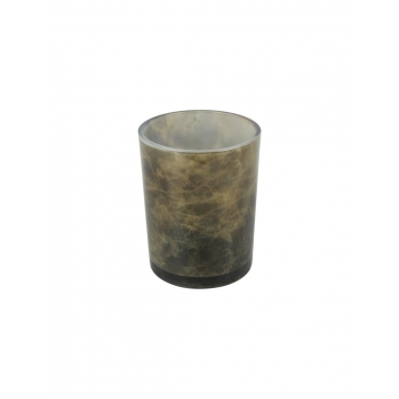 Κηροπήγιο γυάλ.καφέ νερά 10x12,5cm