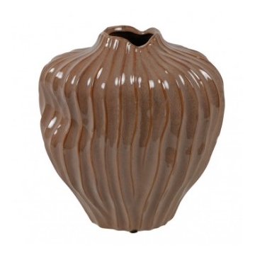 Βάζο κεραμικό καφέ 30x19x35cm