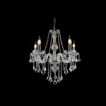 Artekko Chandelier Lisa Πολυέλαιος 5φωτος Ε14 με Διάφανο Κρύσταλλο (60x60x100)cm