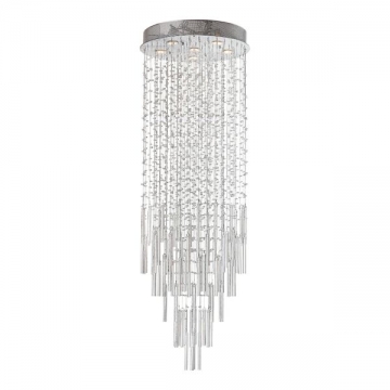 Artekko Crystal Κρεμαστό Φωτιστικό με 6 Λάμπες Διάφανο Κρύσταλλο (60x60x150)cm