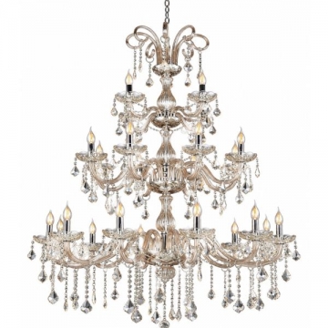 Artekko Chandelier Helios Πολυέλαιος 24φωτος Ε14 με Σαμπανιζέ Κρύσταλλα (100x100x180)cm