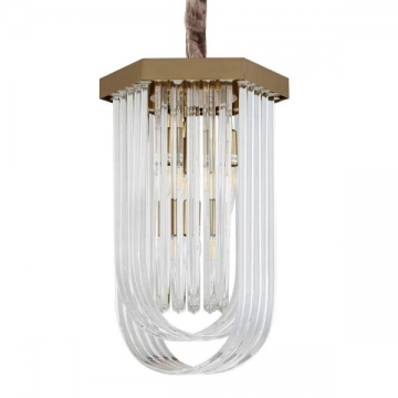Artekko Breeze Πολυέλαιος 4φωτος Ε14 με Διάφανο Κρύσταλλο (32x32x50)cm