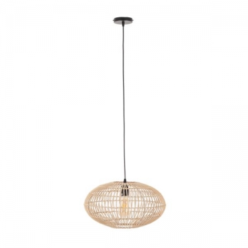 Artekko Bamboo Φωτιστικό Οροφής Μονόφωτο (Ε27) Φυσική Απόχρωση (45x45x25)cm