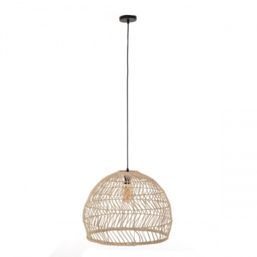 Artekko Bamboo Φωτιστικό Οροφής Μονόφωτο (Ε27) Φυσική Απόχρωση (55x55x40)cm
