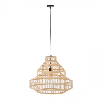 Artekko Bamboo Φωτιστικό Οροφής Μονόφωτο (Ε27) Φυσική Απόχρωση (70x70x55)cm