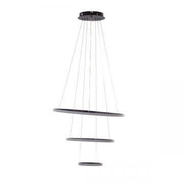 Artekko Aluminum Φωτιστικό Οροφής LED Μαύρο (60x60x50)cm 20w 3000K