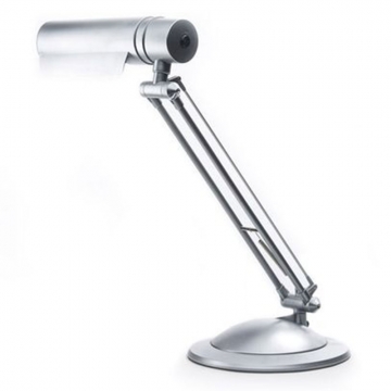 Artekko Bugle Φωτιστικό Γραφείου LED Μεταλλικό Ασημί 50cm