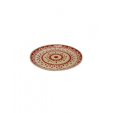 Πιάτο διακοσμ.κεραμ.χειροποίητο 30εκ. Red mandala