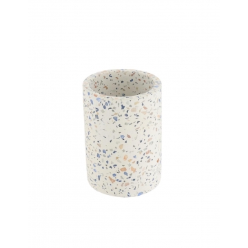 Ποτήρι μπάνιου cement μωσαικό 7x13cm