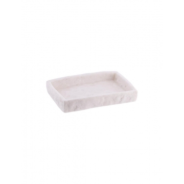 Σαπουνοθήκη polyresin stone λευκή