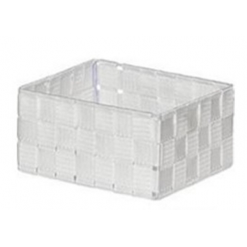 Καλάθι αποθήκευσης Polyester λευκό 20X16X10cm