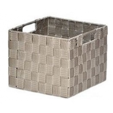 Καλάθι αποθήκευσης Polyester μπεζ 22X22X18cm