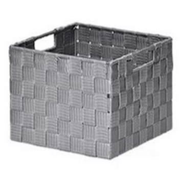 Καλάθι αποθήκευσης Polyester γκρι 22X22X18cm