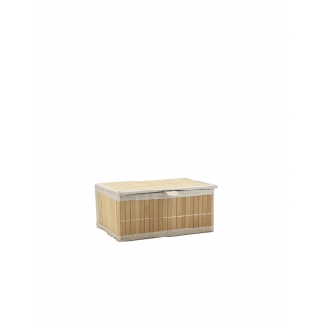 Καλάθι bamboo φυσικό χρ. 22X16,5X10cm