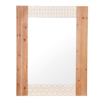 Ξύλινος καθρέπτης ορθογώνιος 95x10x75