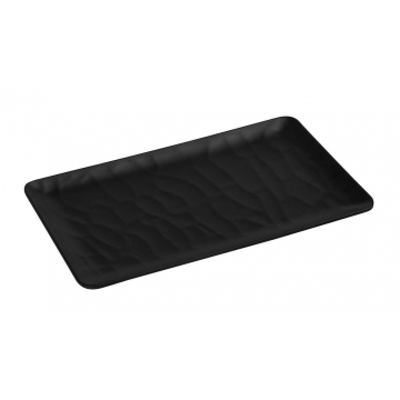 BLACK ΠΙΑΤΕΛΑ ΟΡΘΟΓ. 26Χ16.2ΕΚ WAVY MATTE ΜΕΛΑΜΙΝΗΣ  (smA)