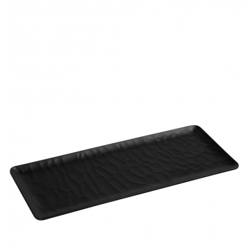 BLACK ΠΙΑΤΕΛΑ ΟΡΘΟΓ. 40Χ16ΕΚ WAVY MATTE ΜΕΛΑΜΙΝΗΣ