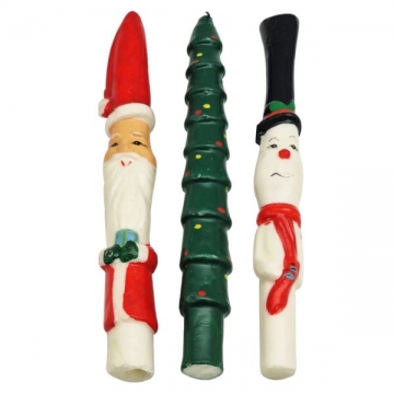 Artekko Xmass Χριστουγεννιάτικα Κεριά Παραφίνης 11cm 3pcs 2.00x2.00x11.00