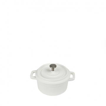VOLCANO ΚΑΤΣΑΡΟΛΑΚΙ CAST-IRON ΛΕΥΚΟ ΜΕ ENAMEL 250ML 10ΕΚ.