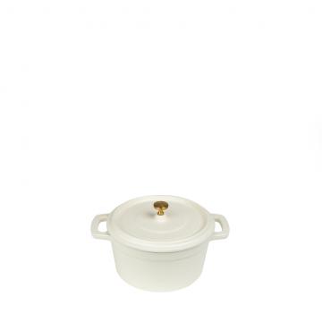 VOLCANO ΚΑΤΣΑΡΟΛΑΚΙ CAST-IRON ΛΕΥΚΟ ΜΕ ENAMEL 750ML 14ΕΚ.