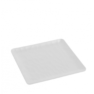 WHITE  ΠΙΑΤΟ ΡΗΧΟ ΤΕΤΡΑΓ. 22ΕΚ WAVY MATTE ΜΕΛΑΜΙΝΗΣ