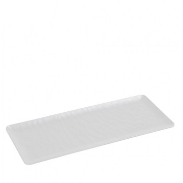 WHITE ΠΙΑΤΕΛΑ ΟΡΘΟΓ. 40Χ16ΕΚ WAVY MATTE ΜΕΛΑΜΙΝΗΣ