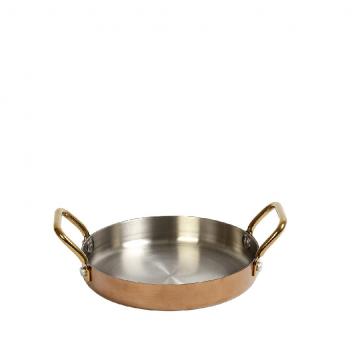 SHINY COPPER ΣΑΓΑΝΑΚΙ ΜΕ 2 ΛΑΒΕΣ 3-PLY SS18/10-SS18/0 370ML D: 14 H: 3CM (smA)