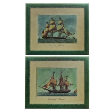 Artekko Artwork Trois-Mats Phoceen Κάδρο η Γαλέρα του Ναπολέοντα 2 pcs (58x48x2)cm