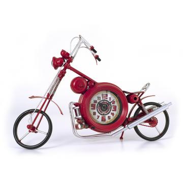 Επιτραπέζιο ρολόι μοτοσυκλέτα "Chopper" κόκκινη 33cm