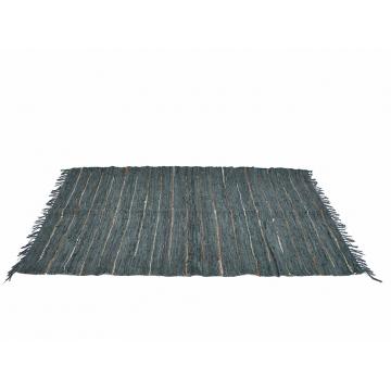 Χαλί από δερμάτινο κιλίμι πετρόλ 120x180cm