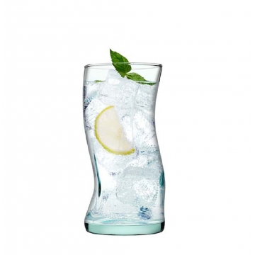 DIS. AMORF LONG DRINK 440CC H: 15 D: 7CM MADE OF RECYCLED GLASS P/840 GB4.OB24