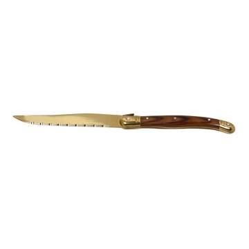 ANTIQUE CUT ΜΑΧΑΙΡΙ STEAK ΧΡΥΣΟ ΛΑΒΗ - NEW BLADE-  ΧΡΩΜΑ ΞΥΛΟΥ SS420 1,5MM 23EK