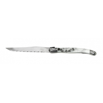 ANTIQUE CUT ΜΑΧΑΙΡΙ STEAK ΑΣΗΜΙ ΛΕΥΚΗ ΛΑΒΗ - NEW BLADE-  SS420 1,5MM 23EK