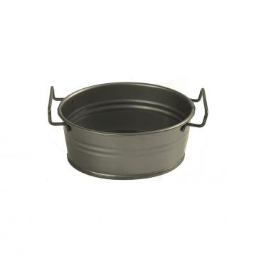 ΔΟΧΕΙΟ ΟΒΑΛ ΜΕΤΑΛ. ΜΕ ΛΑΒΕΣ ΛΑΔΊ  18(23 INCL. HANDLES)X14X7CM (smA)
