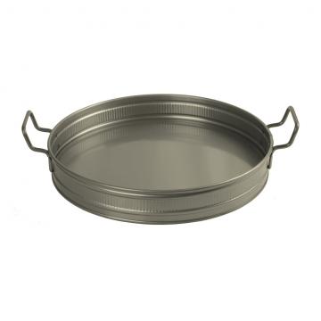 ΔΙΣΚΟΣ ΣΤΡΟΓΓ. ΜΕΤΑΛ. ΜΕ ΛΑΒΕΣ ΛΑΔΊ  D: 38 H: 6,5CM