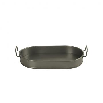 ΔΙΣΚΟΣ ΟΒΑΛ MEDIUM ΜΕΤΑΛ. ΜΕ ΛΑΒΕΣ ΛΑΔΊ 31(36 INCL. HANDLES)X18,5X5CM