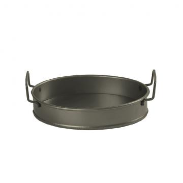 ΔΙΣΚΟΣ ΟΒΑΛ ΜΕΤΑΛ. ΜΕ ΛΑΒΕΣ ΛΑΔΊ 21(23,5 INCL. HANDLES)X15,5X4CM